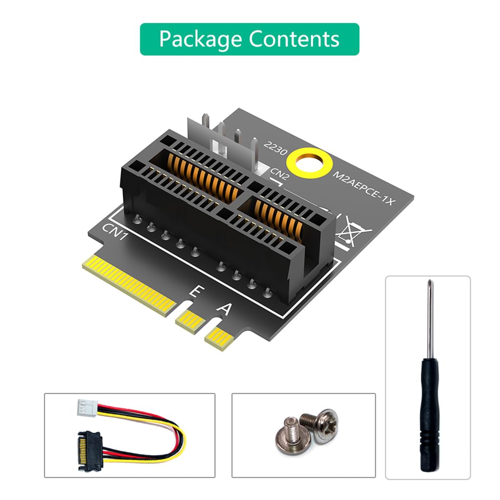Amazon.com: JMT PCI-E 1X to 2230 M.2 NGFF A/A+E/E Key Adapter Card